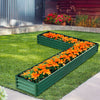 Garden Metal Planter Raised Grow Bed Vegetable Elevated Flower Trough Herb Box