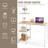 Computer Desk 2-in-1 Bookshelf PC Workstation Laptop Table with 4 Tiers Storage