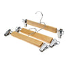 5/10/15PCS Wooden Trouser, Skirt Hangers With Clips, Coat Clothes Hangers UK