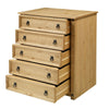 Corona Chest of Drawers 5 Drawer Rustic Mexican Solid Pine