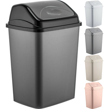 NEW 50L PLASTIC FLIP TOP WASTE BIN SWING LID GARBAGE RUBBISH KITCHEN DUSTBIN