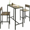 Industrial Bar Table and 2 Stools Dining Kitchen Vintage Tall Breakfast Rustic