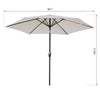 Patio Umbrella Parasol Sun Shade Garden Aluminium Cream White 2.7M