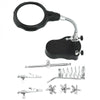 LED Desk Lamp Magnifying Magnifier Glass With Light Stand Clamp For Repair Read
