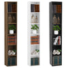 Cube 6 Tier Tall Wood Bookcase Shelf Shelving Display Storage Unit 180cm