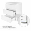 Modern White Bedside Table Cabinet Chest of Drawers Nightstand 3 Storage Drawers