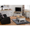 Small Wooden TV Stand Rustic Wood Furniture Vintage Media Cabinet Grey Room Unit