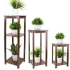 Chinese Style Side Table Vintage Bedside Cabinet Rustic Phone Plant Stand Shelf