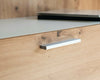 Wall Mounted Hung Floating White / Oak TV Unit Media Cabinet 1 Door 120cm Nevada