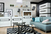 White Gloss Wall Cabinet Modern Storage Shelf Unit 1 Door Black Brown Azteca T