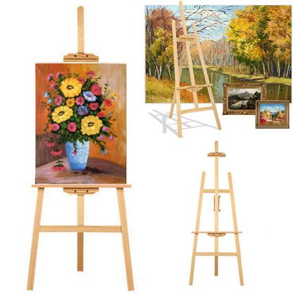 150cm Easel Wooden Artist Art Tripod Adjustable Studio Painter Drawing Display