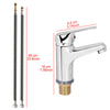 UK Modern Bathroom Taps Basin Sink Mono Mixer Chrome Cloakroom Tap with 2 Hoses