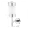 Stainless Steel Solar Power LED Wall Lights Fence Door Lamp Outdoor Garden 2x