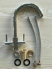 Modern Kitchen Sink Mixer Taps Swivel Spout Dual Lever Tap Mono Chrome Faucet