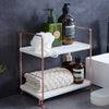 2/3 Tier Rose Gold Storage Holder Rack Shelf Organizer Shelving Countertop Units