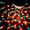 Projection LED Solar Power Light Colorful Rotating Garden Lawn Lamp Outdoor Bulb