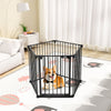 Pet Dog Fence Barrier 3/5/6/8 Panels Folding Metal Playpen Enclosure Cage Gate