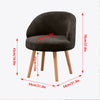 2Pcs Velvet Fabric Single Sofa Dining Chair Solid Wood Leg For Home Upholstered
