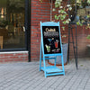 BLUE- A BOARD - PAVEMENT BOARD - CHALKBOARD - PAVEMENT SIGN - FREE STANDING -UK