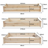 Heavy Duty Wooden Elevated Garden Bed Raised Planter Divided Boxes Kit Trapezoid