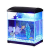 22L Starter Glass Aquarium Fish Tank Kit Pump Tropical Coldwater LED Lighting