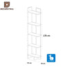 Decorotika Alice 5-Shelf Modern Corner Unit Bookcase Bookshelf Shelving Unit