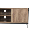 Industrial TV Unit Table Stand Display Cabinet with Door Cupbaord 2 Tier Shelves