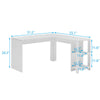 Computer Desk L-shaped Home Office Desks Shelf Large PC Workstation Corner Table