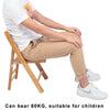 2PCS Folding Chairs Wood Bamboo Studying Dining Room Student Chair Stool Seat
