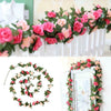 Artificial Rose Flower Floral Fake Vine Hanging Garland Party Wedding Decor Chic