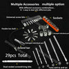 21V Electric Cordless Combi Drill with Tail Hammer Screwdriver Li-Ion Battery