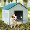 Plastic Large Dog Kennel Pet House Weatherproof Indoor Outdoor Animal Shelter UK