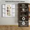 Bathroom Cabinet Cupboard Wall Mounted Storage with Mirror Single Door & Knob UK