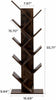 9-Tier Tree Bookshelf Unique Space Saving Spine Bookcase Display Storage Rack