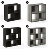 Furinno Pelli Cubic Storage Cabinet Espresso and Grey/Black