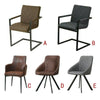 2 Pcs Faux Leather Dining Chairs Armchairs Office Kitchen Brown Grey Industrial