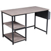 PC Computer Desk Writing Study Table Office Home Workstation Dark +Storage Shelf