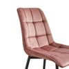 2× Modern Kitchen Dining Chairs Velvet Padded Seat Office Living Room Chair Set