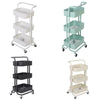 3 Tier Slim Kitchen Storage Trolley Cart Rack Tray Shelf Rolling Wheel W/ Handle