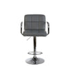 2x Bar Stools Gas Lift Swivel Stool Hub Club Cafe Breakfast Chairs PU Leather UK