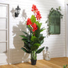 185cm Realistic Canna Lily Flower Tree Garden Artificial Tropical Potted Plant