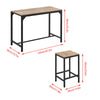 Vintage MDF Bar Table And 4 Stools Set Industrial Breakfast Dining Set Kitchen