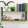 Large Rustic Wooden Floating Shelves Retro Stylish Wall Shelf Corner StorageUnit