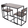 Industrial Bar Dining Table Set & 2 Chairs Seat Kitchen Furniture Wooden & Metal