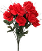 12 Heads Stems Artificial silk Flowers openRose Bunch Wedding Home Grave Outdoor