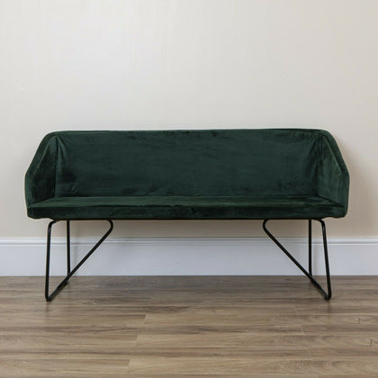 Emerald Green Bench Living Dining Bedroom Seating Soft Velvet 2/3 Seater Chair