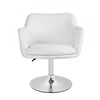 WHITE PADDED LEATHER STYLE BEAUTY HAIRDRESSER SALON CHAIR, SWIVEL (TURIN SALON)