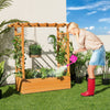 Raised Garden Bed Planter Box w/ Side & Top Trellis for Vine Climbing Plants