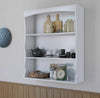 Wall Mounted Shelves Painted White 3 Book Shelves Ideal for Kids Bedroom Kitchen