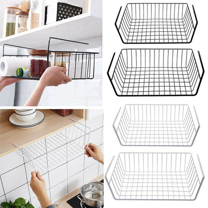 Large Under Shelf Drawer Storage Basket Rack Table/Cupboard/Closet/Drawer Basket